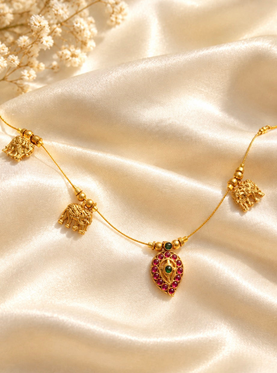 Floating Elephant & Mango Temple Invisible Chain